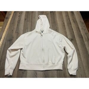 La Glow Hoodie, Women's Size Large, Off White, Sweatshirt, Full Zip